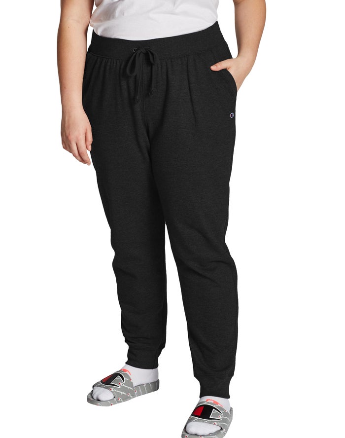 Champion Plus Powerblend Fleece Kadın Joggers Siyah ( PXMERW247 )